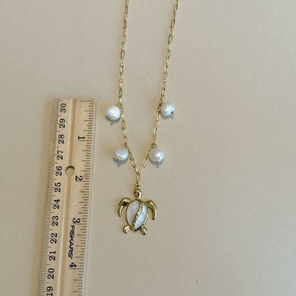 Boho pearl necklace #1380 - Picture 4 of 4